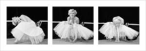 Paper product wholesaling: Marilyn Monroe Ballerina Triptych 33x95cm Art Print