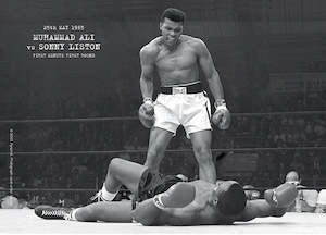 Muhammad Ali vs Sonny Liston Knockout Postcard