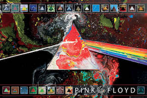 Pink Floyd Dark Side Of The Moon 40th Anniversary 2013 Maxi Poster Blockmount