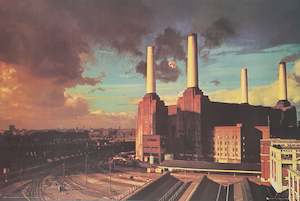 Pink Floyd Animals Album Cover Landscape Vintage Maxi Poster Blockmount