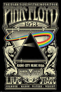 Pink Floyd 1973 Dark Side Of The Moon Tour New York Maxi Poster