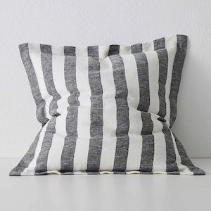 Luca Stripe Linen Cushion - Shadow (50cm)