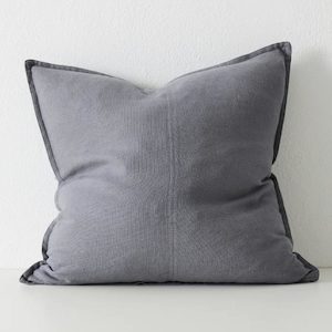 Como Linen Cushion - Smoke (50cm)