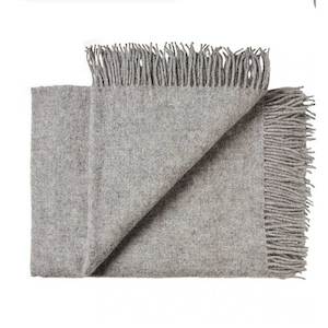 Homewares: NZ Lambswool Nevis Throw - Ash