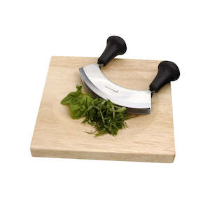 Homewares: Mezzaluna Chopper & Board