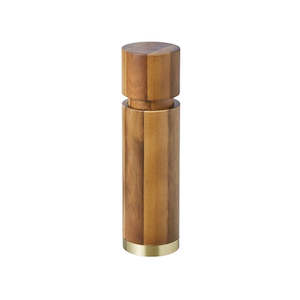 Homewares: Acacia & Brass Salt/Pepper Mill (17.8cm)