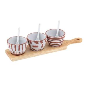 Zambia Serving Set & Paddle (7pc)