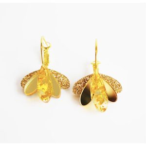 Happy Hour Petal Earrings - Golds