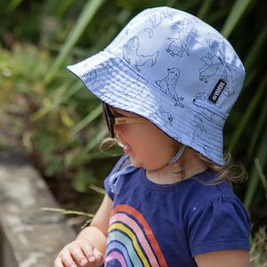 Kids Reversible Bucket Hat - Blue/Black