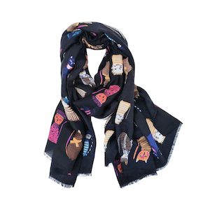 Homewares: Cappy Cat Scarf - Midnight