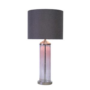 Kingsley Smoked Glass Lamp (73cm)