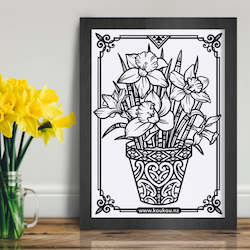 Daffodil Day Colouring Sheet