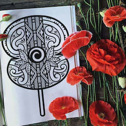 Creative art: ANZAC Poppy Colouring Sheet