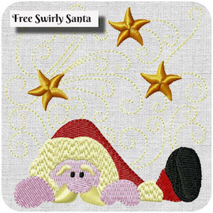 Craft material and supply: arrow_circle_down Free Swirly Santa