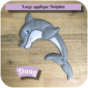 arrow_circle_down Large Applique Dolphin