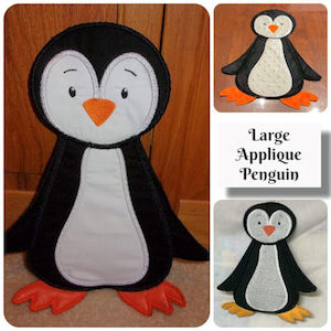 arrow_circle_down Large Applique Penguin