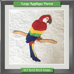 arrow_circle_down Large Applique Parrot