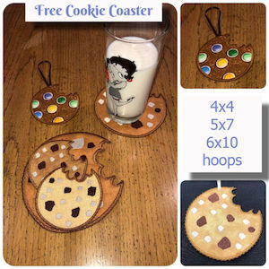 arrow_circle_down Free In the hoop Cookie Coaster