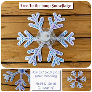 arrow_circle_down Free In the hoop Snowflake