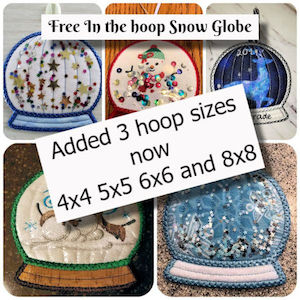 arrow_circle_down Free In the hoop Snow Globe