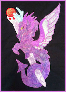 Craft material and supply: arrow_circle_down Large Dragon Applique