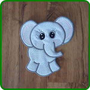 arrow_circle_down Large Elephant Applique