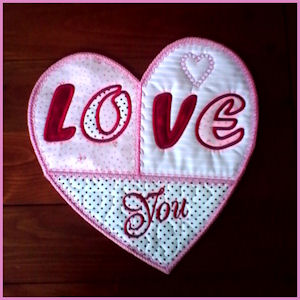 arrow_circle_down Large Heart Applique