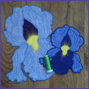 arrow_circle_down Large Iris Applique