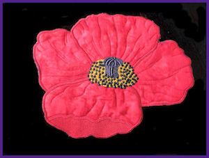 arrow_circle_down Large Poppy Applique