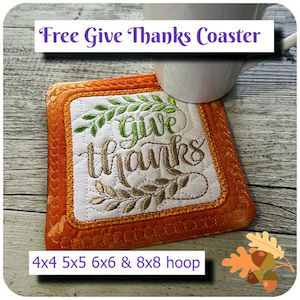 arrow_circle_down Free Give Thanks Coaster