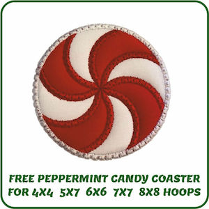 Craft material and supply: arrow_circle_down Free Peppermint Candy Coaster