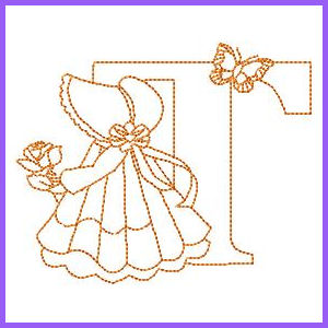 Craft material and supply: arrow_circle_down Sunbonnet Alphabet