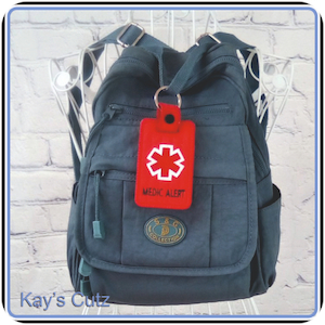 Craft material and supply: arrow_circle_down Free Medic Alert Bag Tag