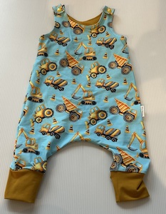 CONSTRUCTION LONG LEG HAREM ROMPER Kruizey Kidz NZ