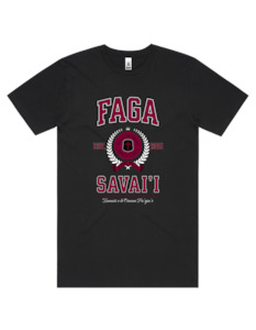 Faga Varsity Tee 5050 - AS Colour - Wine Print