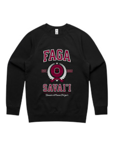 Faga Varsity Crewneck 5100 - AS Colour - Wine Print