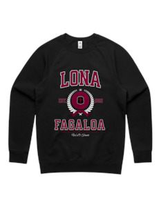 Lona Fagaloa Varsity Crewneck 5100 - AS Colour - Wine Print