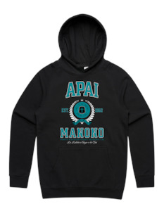 Clothing: Apai Manono Varsity Hood 5101 - AS Colour - Aqua Print