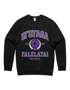 Siufaga Falelatai Varsity Crewneck 5100 - AS Colour - Purple Print