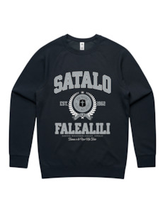 Satalo Falealili Varsity Crewneck 5100 - AS Colour - Silver Print