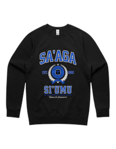 Sa'aga Siumu Varsity Crewneck 5100 - AS Colour - Mid Blue Print