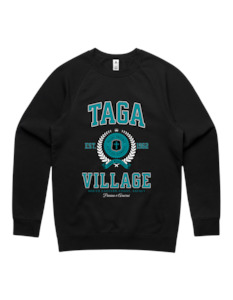 Clothing: Taga Varsity Crewneck 5100 - AS Colour - Aqua Print