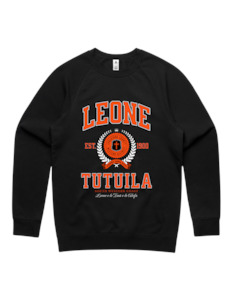 Leonē AM Samoa Varsity Crewneck 5100 - AS Colour - Orange Print