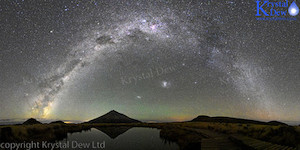 Commercial photography: Milkyway From Pouakai Tarn 50x100cm Aluminium Print