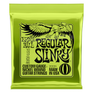 ERNIE BALL- REGULAR SLINKY- Nickel wound- Electric guitar string set 10-46