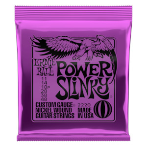 ERNIE BALL- POWER SLINKY - Nickel wound- Electric guitar string set 11-48