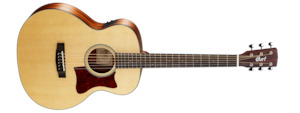 Acoustic Guitars 1: Cort LCJ WAL Jumbo 3/4 size Acoustic Guitar with Pick Up Open Pore Walnut