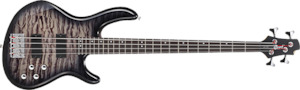 Bass Guitar Electric: Cort ACTIONDLX FGB BASS FLAME TOP -  GREY BURST