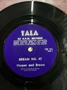 Harper & Brown -Dream No 47 - 1972 - 7" 45rpm New Zealand Vinyl