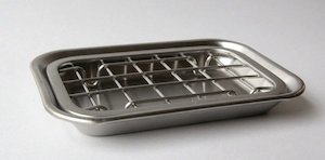 Stainless steel soap tray